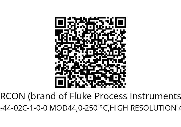   IRCON (brand of Fluke Process Instruments) M4-44-02C-1-0-0 MOD44,0-250 °C,HIGH RESOLUTION 4046425