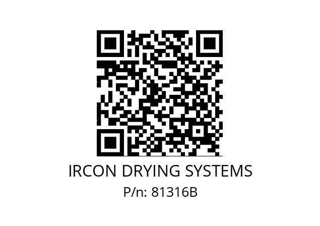   IRCON DRYING SYSTEMS 81316B