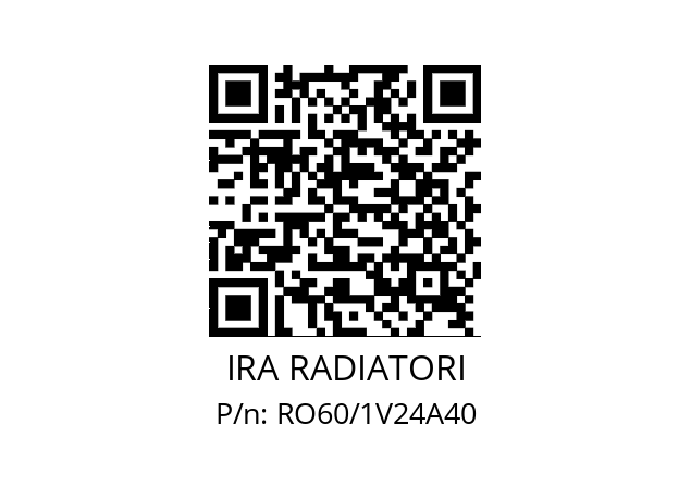   IRA RADIATORI RO60/1V24A40