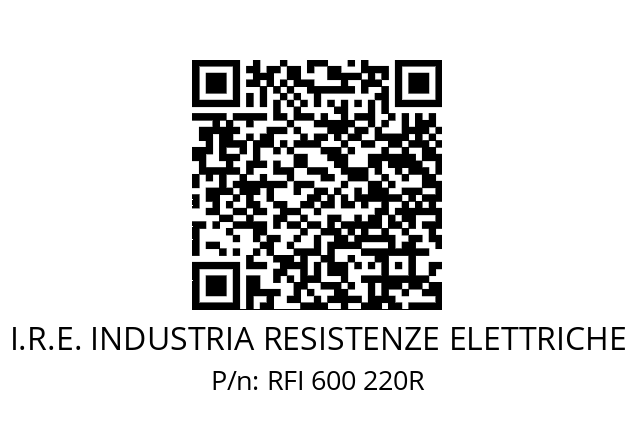   I.R.E. INDUSTRIA RESISTENZE ELETTRICHE RFI 600 220R