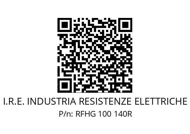   I.R.E. INDUSTRIA RESISTENZE ELETTRICHE RFHG 100 140R