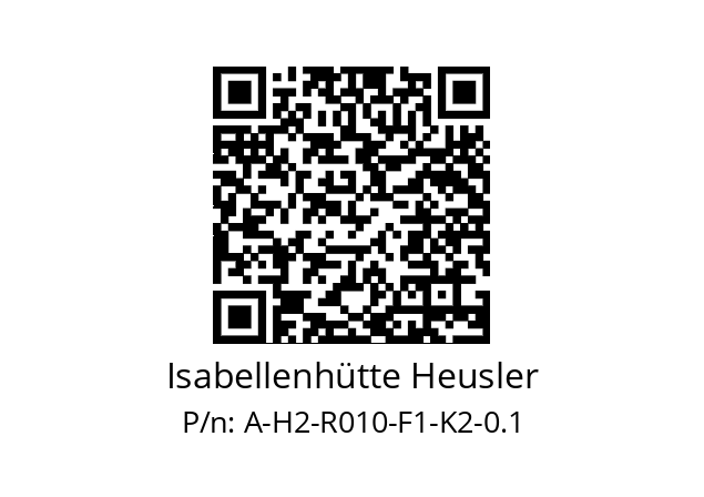   Isabellenhütte Heusler A-H2-R010-F1-K2-0.1