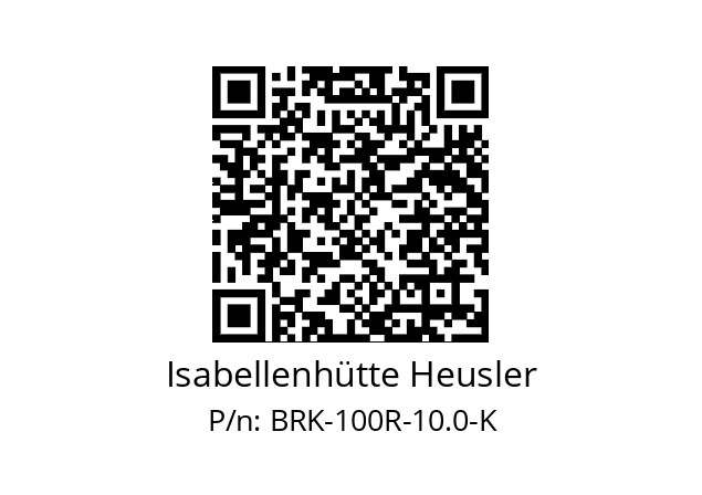   Isabellenhütte Heusler BRK-100R-10.0-K