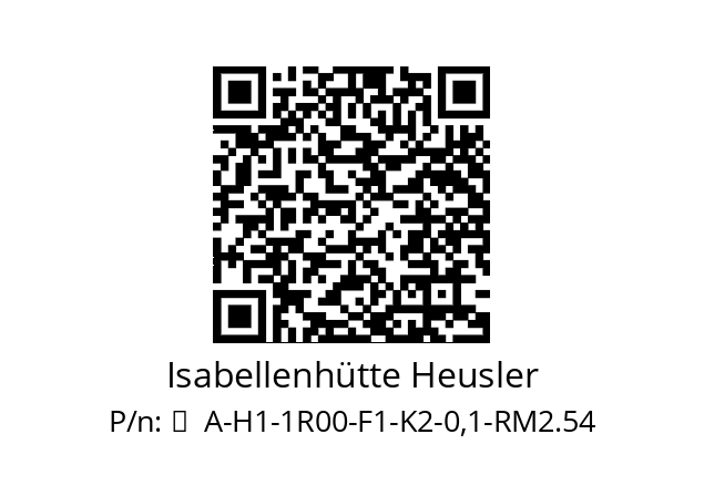   Isabellenhütte Heusler 	  A-H1-1R00-F1-K2-0,1-RM2.54