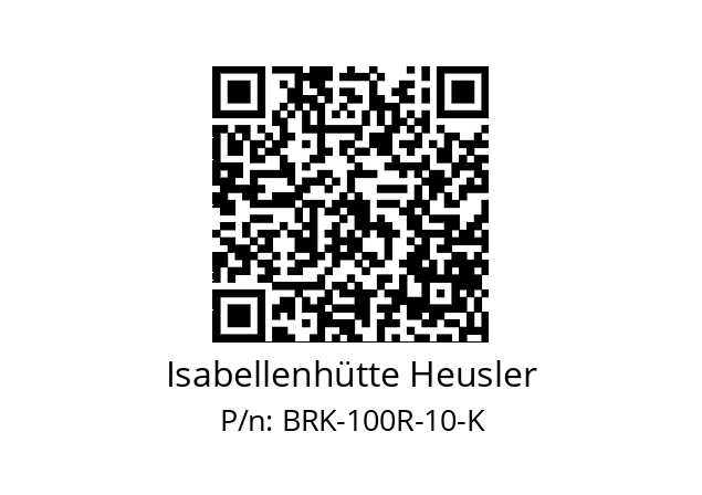   Isabellenhütte Heusler BRK-100R-10-K