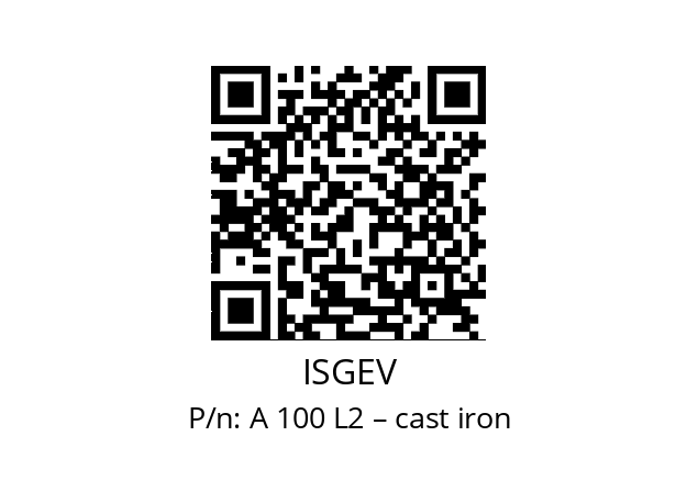   ISGEV A 100 L2 – cast iron