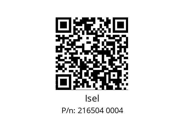   Isel 216504 0004