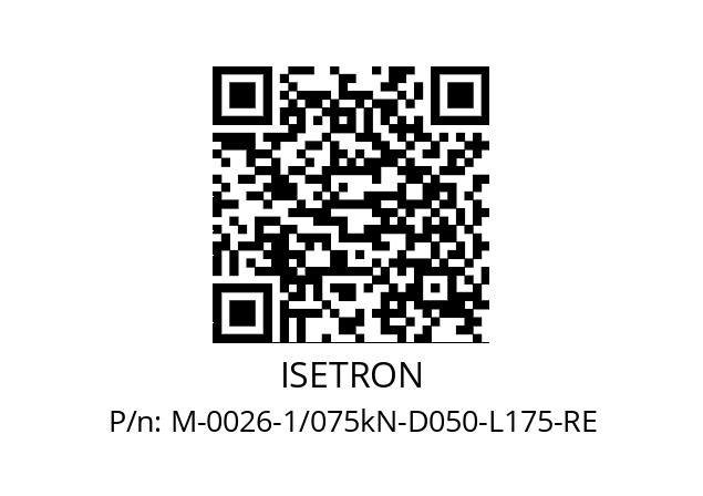   ISETRON M-0026-1/075kN-D050-L175-RE