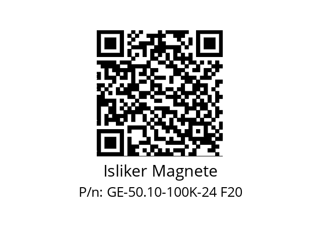   Isliker Magnete GE-50.10-100K-24 F20