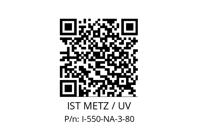   IST METZ / UV I-550-NA-3-80