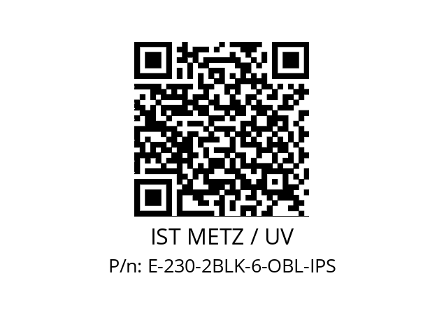   IST METZ / UV E-230-2BLK-6-OBL-IPS