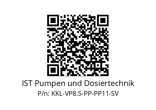   IST Pumpen und Dosiertechnik KKL-VP8.5-PP-PP11-SV