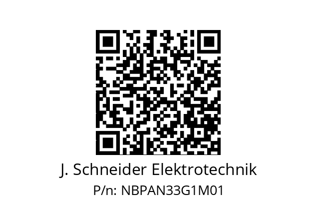   J. Schneider Elektrotechnik NBPAN33G1M01