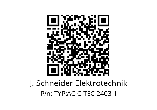   J. Schneider Elektrotechnik TYP:AC C-TEC 2403-1