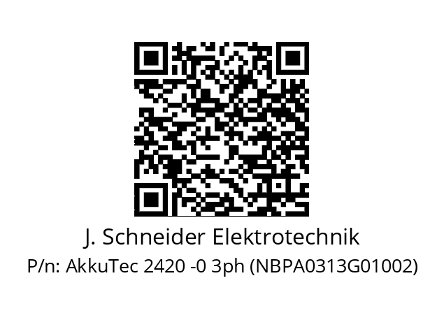   J. Schneider Elektrotechnik AkkuTec 2420 -0 3ph (NBPA0313G01002)