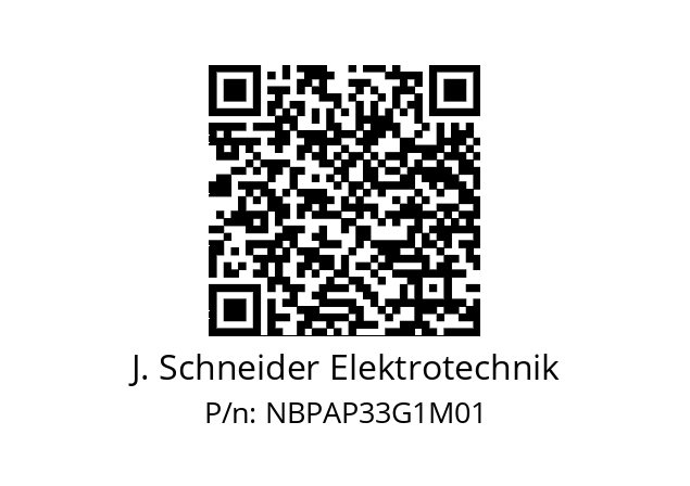   J. Schneider Elektrotechnik NBPAP33G1M01