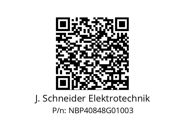   J. Schneider Elektrotechnik NBP40848G01003