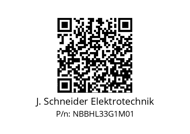   J. Schneider Elektrotechnik NBBHL33G1M01