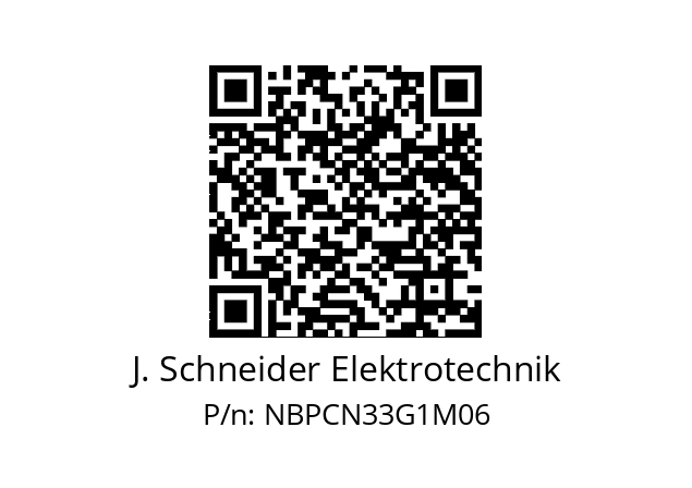   J. Schneider Elektrotechnik NBPCN33G1M06