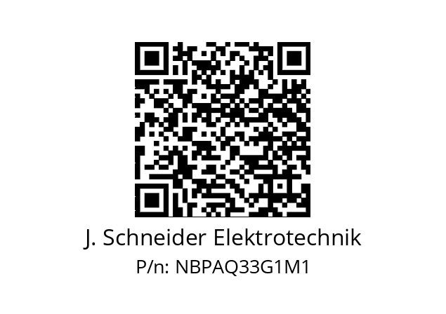   J. Schneider Elektrotechnik NBPAQ33G1M1