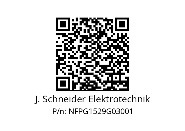   J. Schneider Elektrotechnik NFPG1529G03001