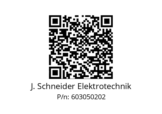   J. Schneider Elektrotechnik 603050202