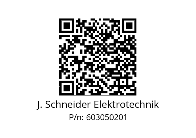   J. Schneider Elektrotechnik 603050201