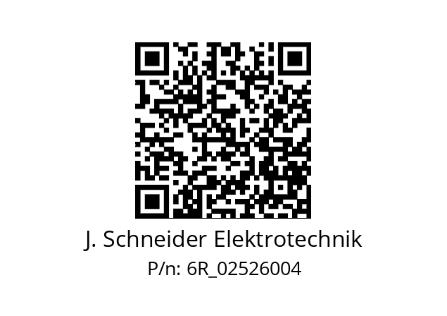   J. Schneider Elektrotechnik 6R_02526004