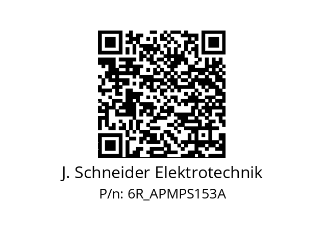   J. Schneider Elektrotechnik 6R_APMPS153A