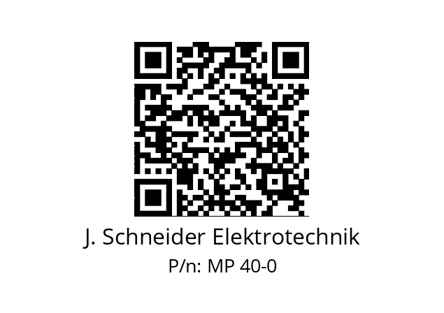   J. Schneider Elektrotechnik MP 40-0