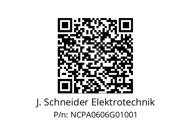   J. Schneider Elektrotechnik NCPA0606G01001