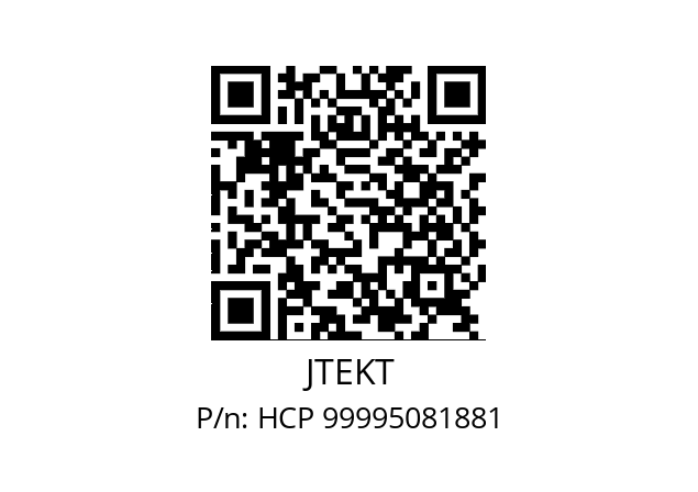   JTEKT HCP 99995081881