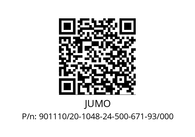   JUMO 901110/20-1048-24-500-671-93/000