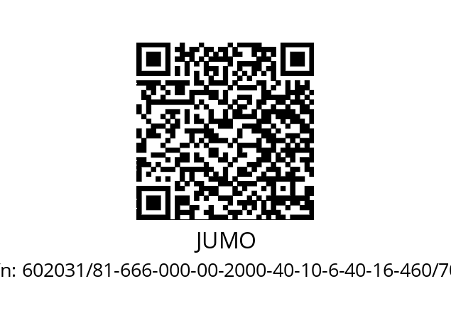   JUMO 602031/81-666-000-00-2000-40-10-6-40-16-460/707