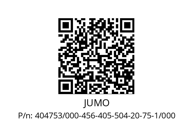   JUMO 404753/000-456-405-504-20-75-1/000