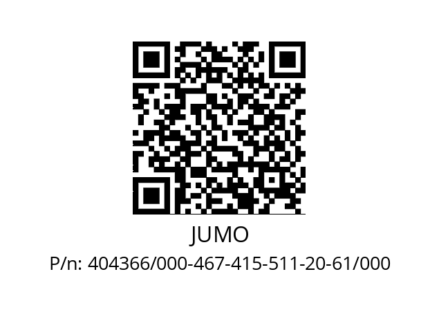   JUMO 404366/000-467-415-511-20-61/000