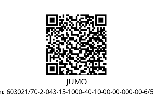   JUMO 603021/70-2-043-15-1000-40-10-00-00-000-00-6/574