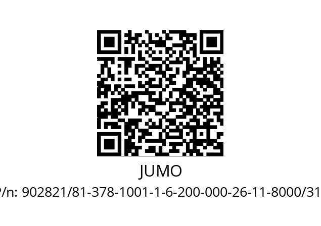   JUMO 902821/81-378-1001-1-6-200-000-26-11-8000/316