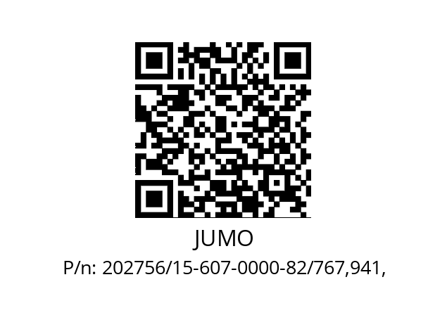   JUMO 202756/15-607-0000-82/767,941,