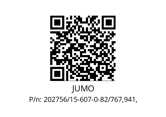   JUMO 202756/15-607-0-82/767,941,