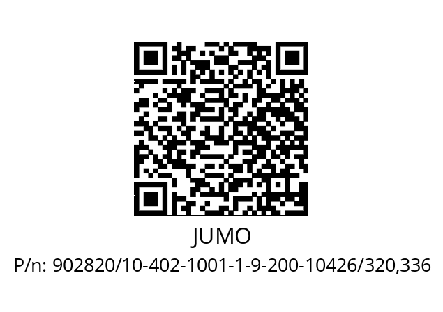   JUMO 902820/10-402-1001-1-9-200-10426/320,336