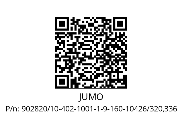   JUMO 902820/10-402-1001-1-9-160-10426/320,336