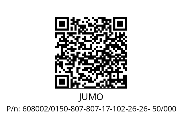   JUMO 608002/0150-807-807-17-102-26-26- 50/000