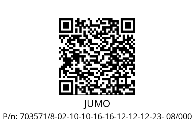  00673427 JUMO 703571/8-02-10-10-16-16-12-12-12-23- 08/000