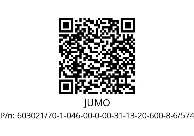   JUMO 603021/70-1-046-00-0-00-31-13-20-600-8-6/574