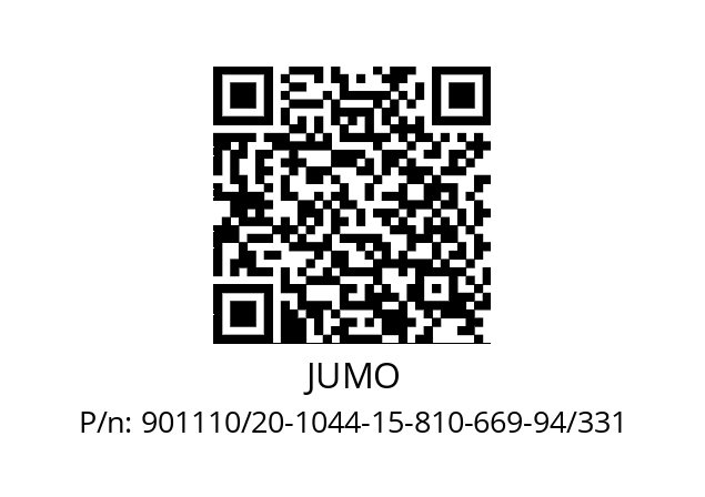   JUMO 901110/20-1044-15-810-669-94/331