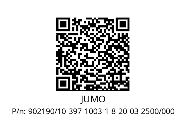   JUMO 902190/10-397-1003-1-8-20-03-2500/000