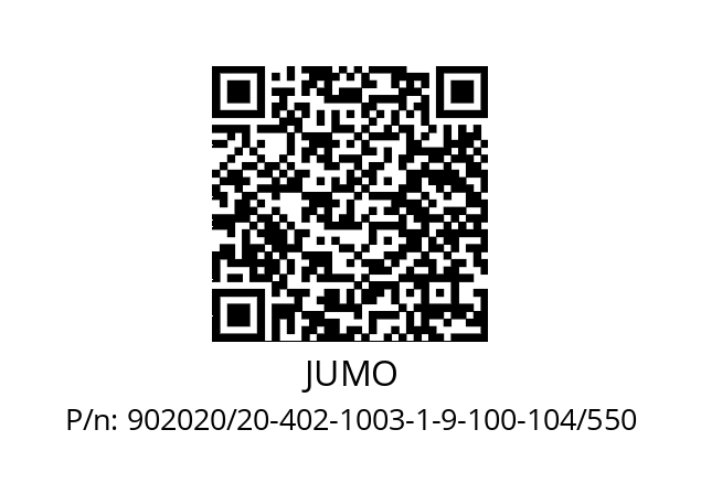   JUMO 902020/20-402-1003-1-9-100-104/550