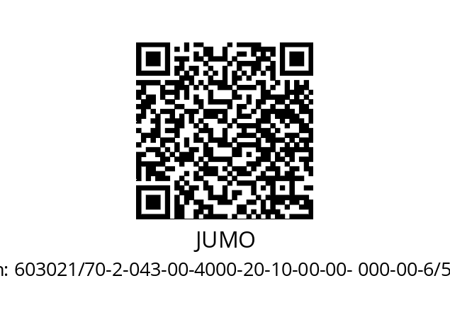   JUMO 603021/70-2-043-00-4000-20-10-00-00- 000-00-6/574,