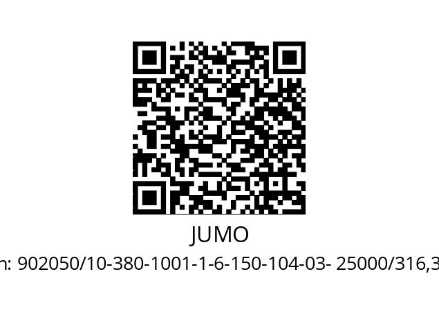   JUMO 902050/10-380-1001-1-6-150-104-03- 25000/316,317